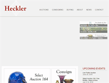 Tablet Screenshot of hecklerauction.com